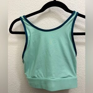 Fabletics Green & Blue Ella High Impact Sports Bra